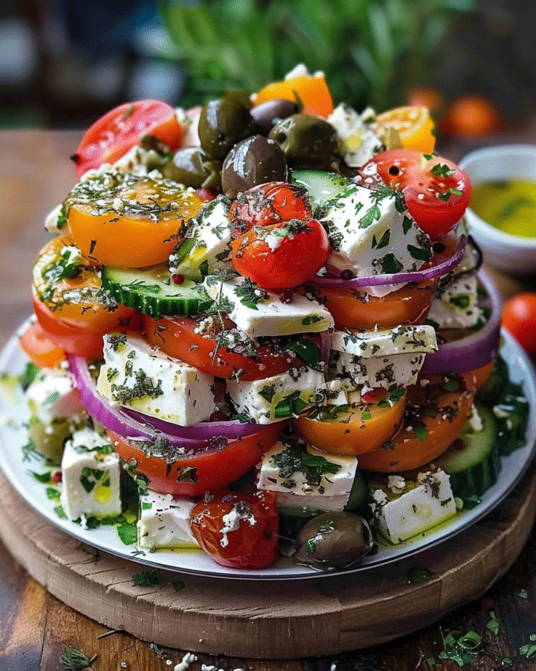 Greek Feta Salad Tower