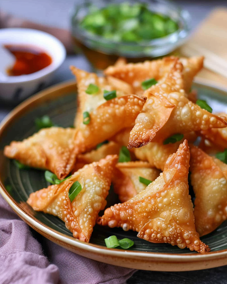 Air Fryer Shrimp and Cream Cheese Wontons