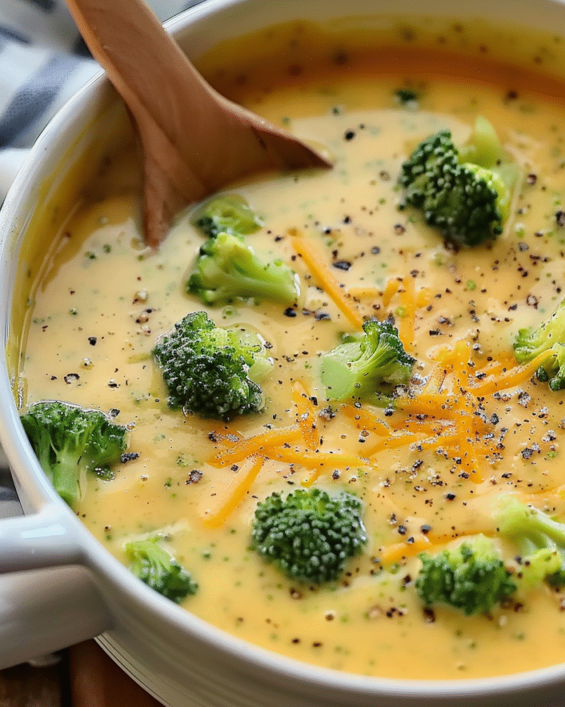 One Pot Broccoli Cheddar Soup