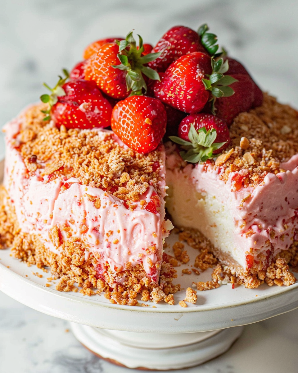 Strawberry Crunch Cheesecake Chunks Recipe