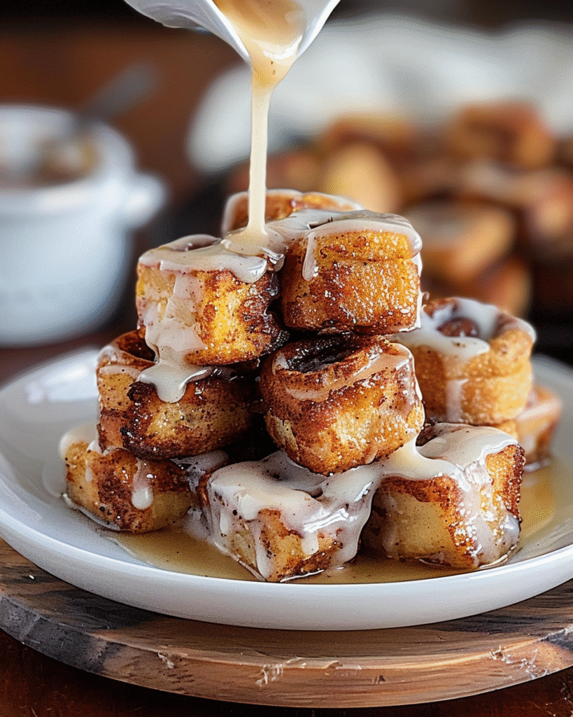Cinnamon Roll French Toast Bites