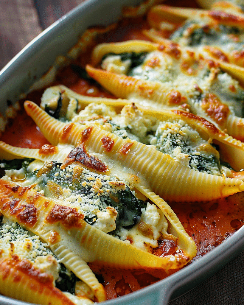 Spinach and Ricotta Stuffed Shells