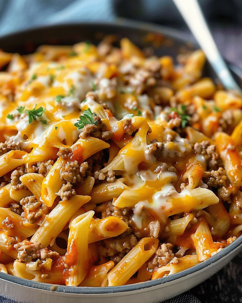 Cheesy Beef Pasta