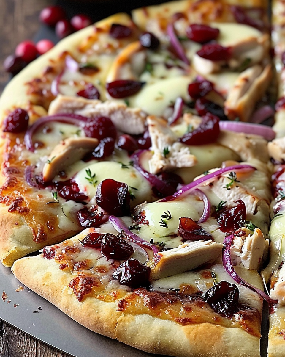 Cranberry Chicken Brie Pizza