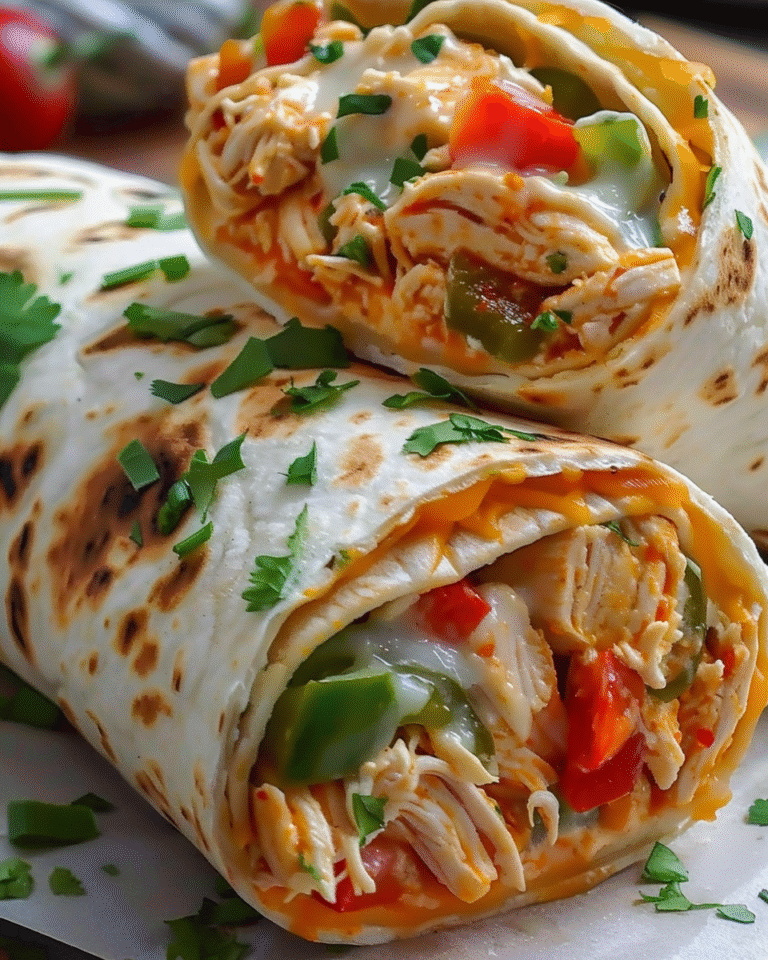 Irresistible Cheesy Chicken Bell Pepper Ranch Burritos