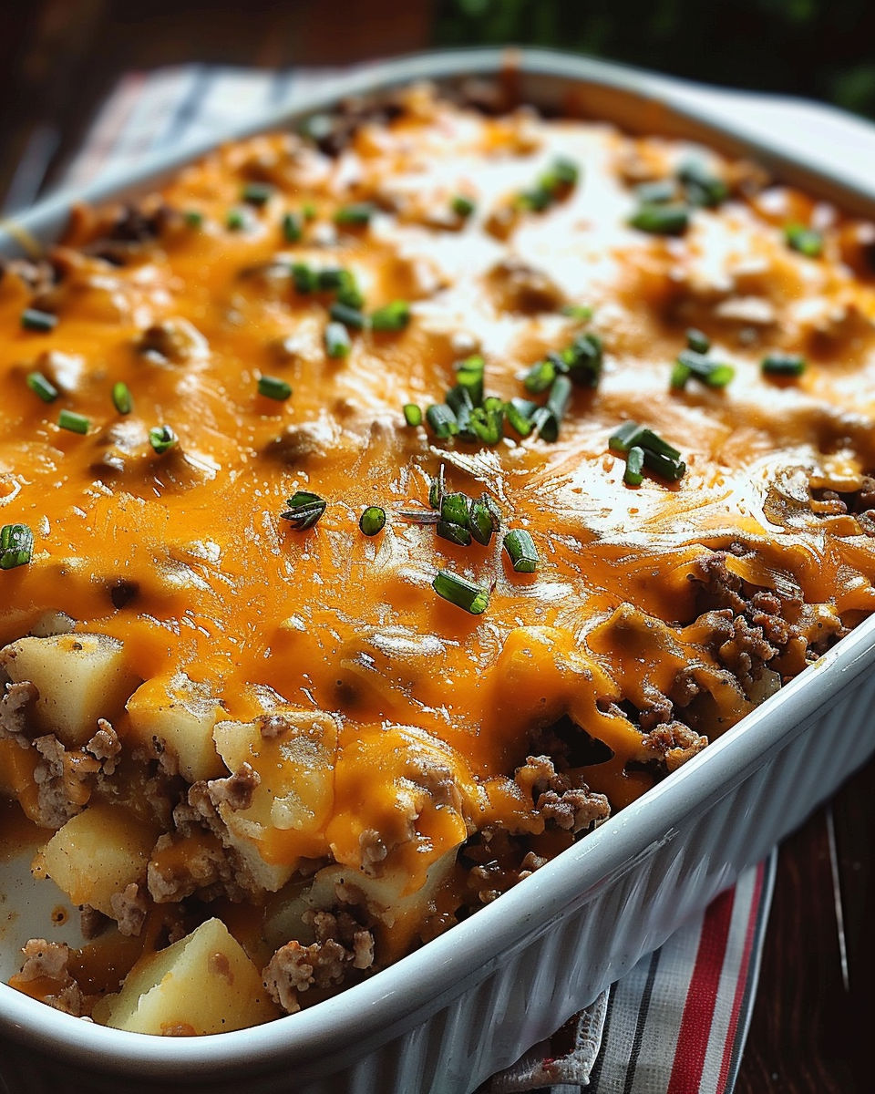 Cheesy Beef and Potato Casserole