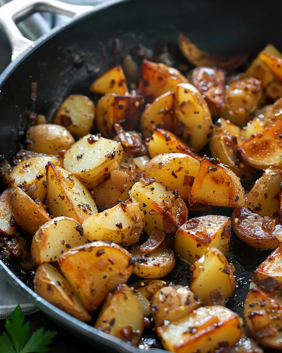 Crispy Fried Potatoes and Onions