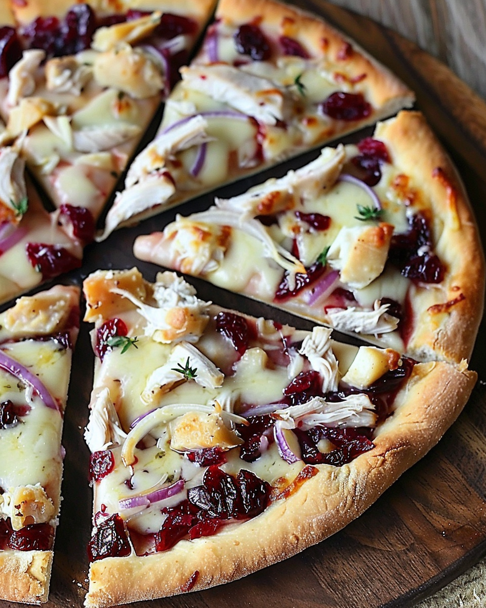 Cranberry Chicken Brie Pizza