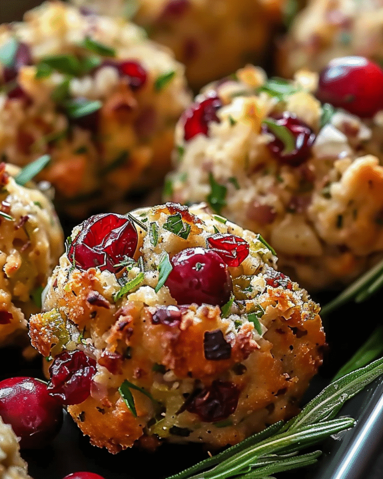cranberry turkey stuffing balls
