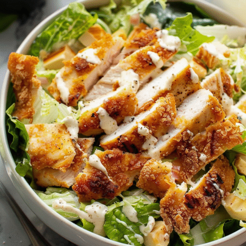 Crispy Chicken Caesar Salad Recipe