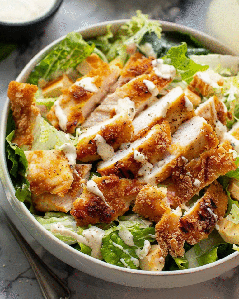Crispy Chicken Caesar Salad Recipe