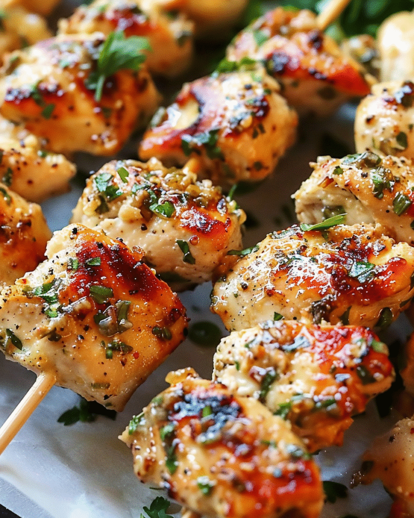 Parmesan Chicken Skewers
