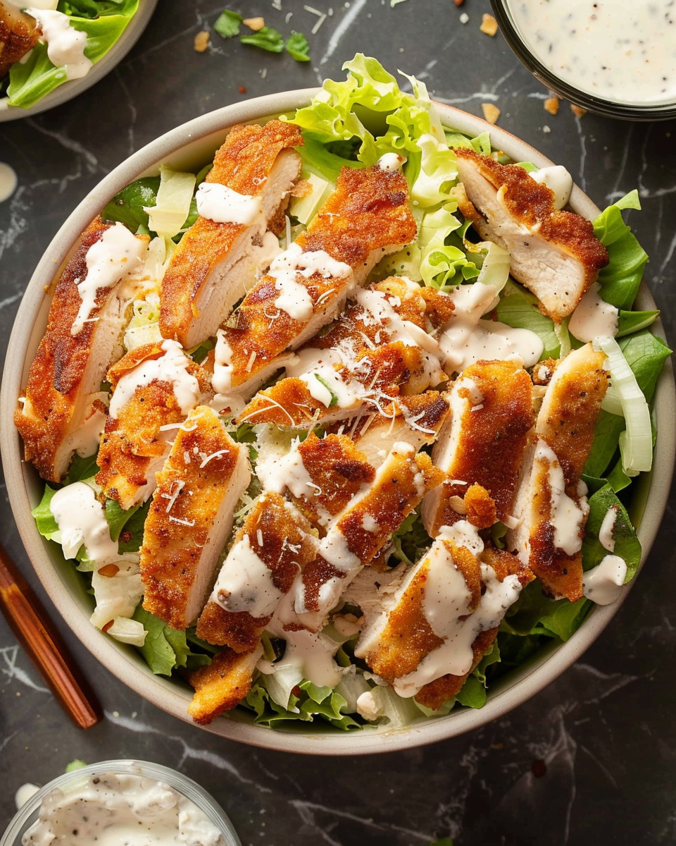 Crispy Chicken Caesar Salad 