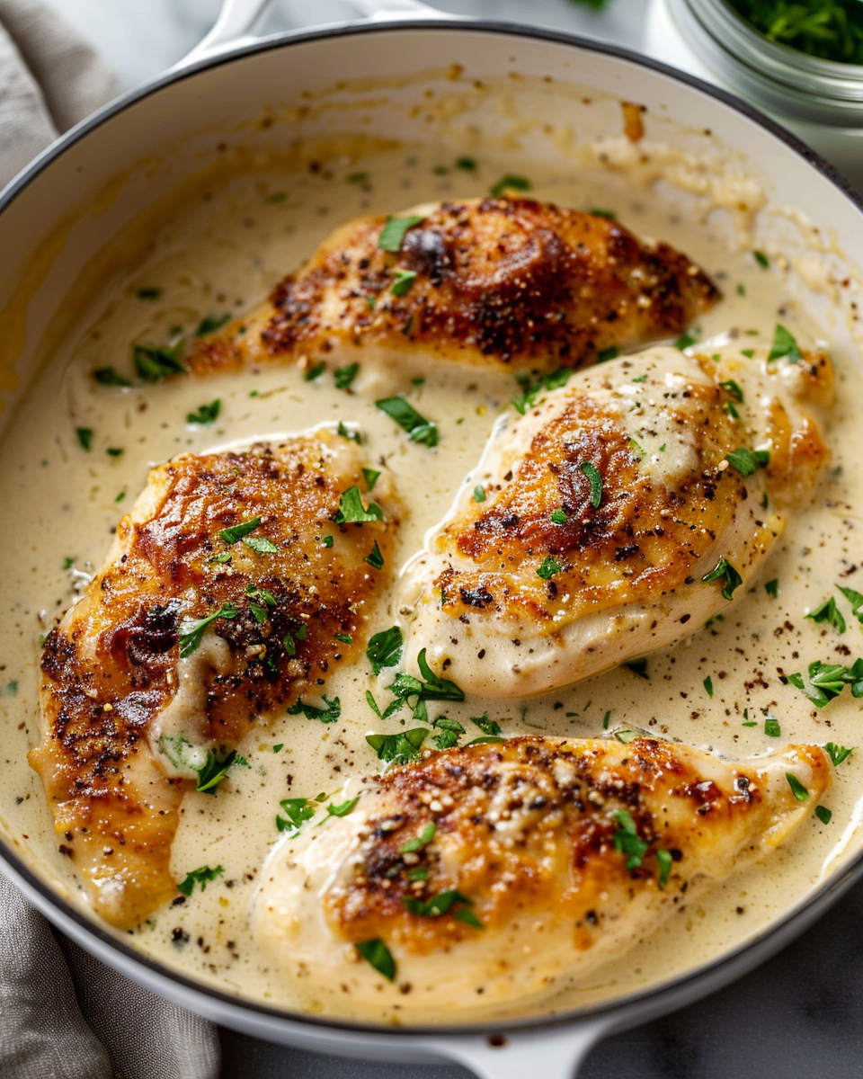 Creamy Garlic Butter Parmesan Chicken Recipe
