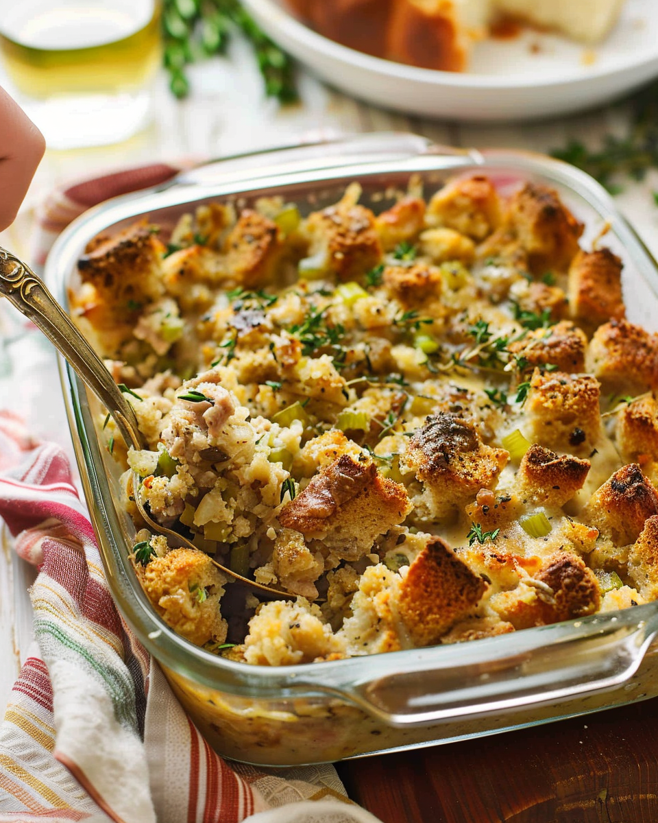 Chicken and Stuffing Casserole