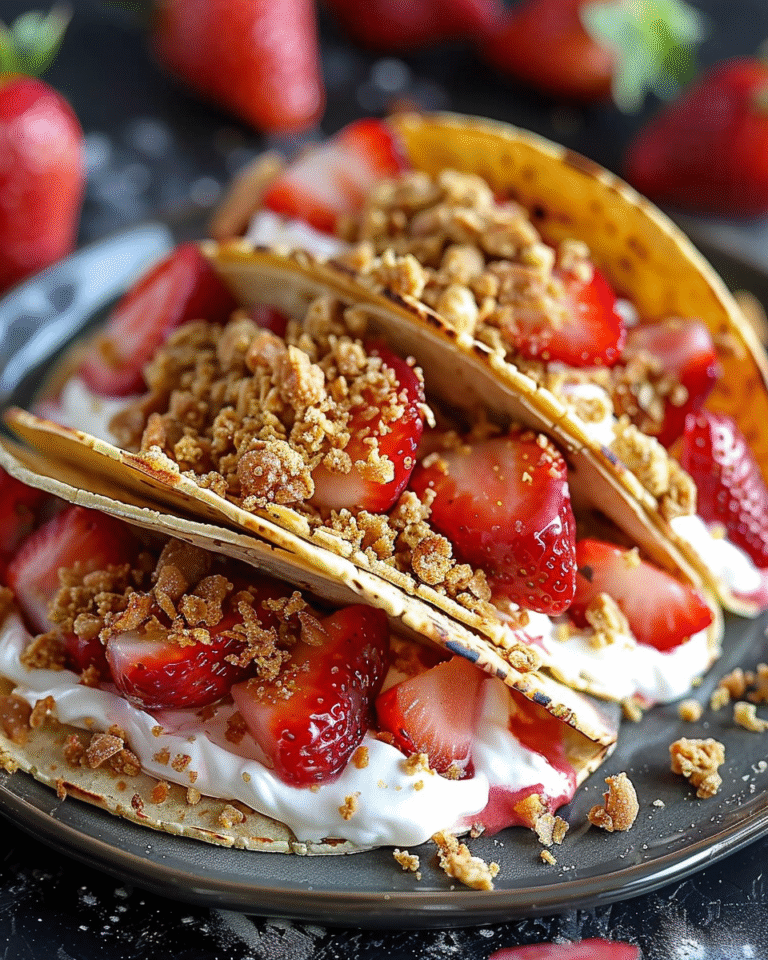 Strawberry Crunch Cheesecake Tacos