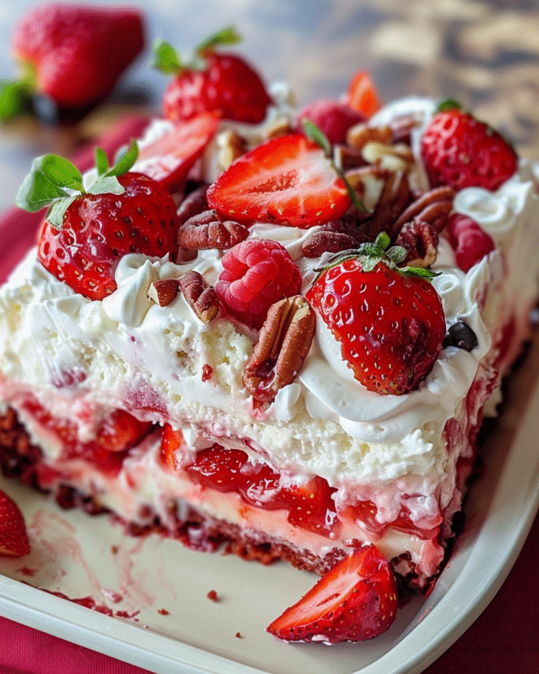 Strawberry Earthquake Cake