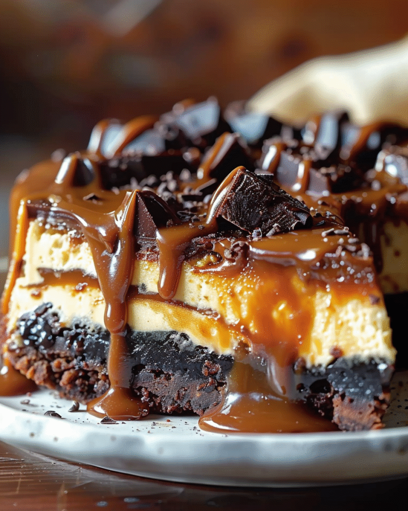  Caramel Brownie Cheesecake Recipe