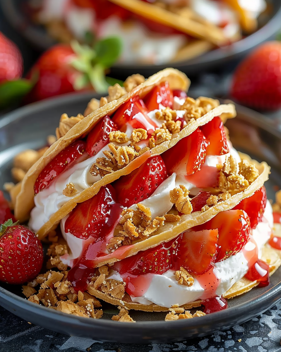 Strawberry Cheesecake Tacos