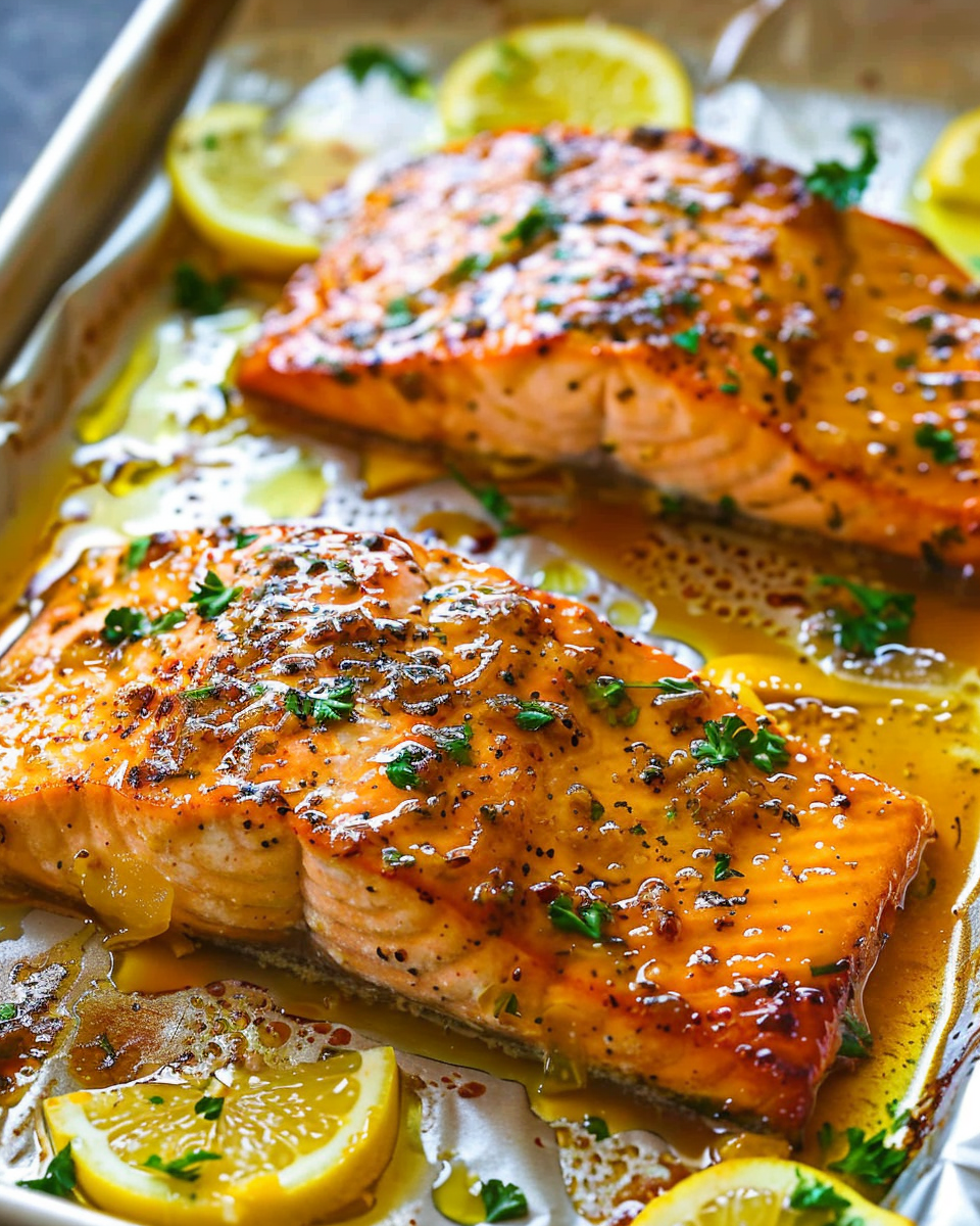 One-Pan Lemon Garlic Butter Salmon Recipe