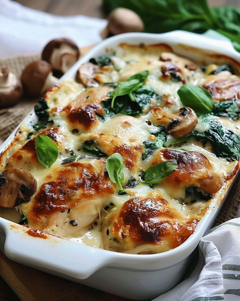 Chicken Spinach and Mushroom