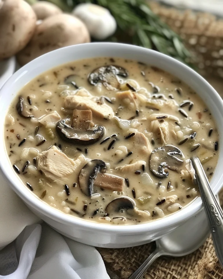 Creamy Chicken Mushroom Wild Rice Soup