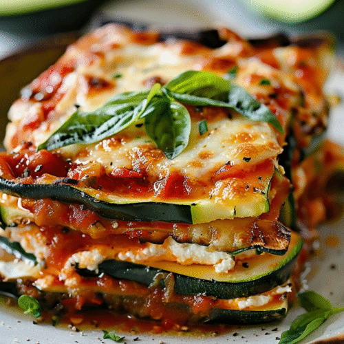 Layered Zucchini Ricotta Melts with Marinara Recipe