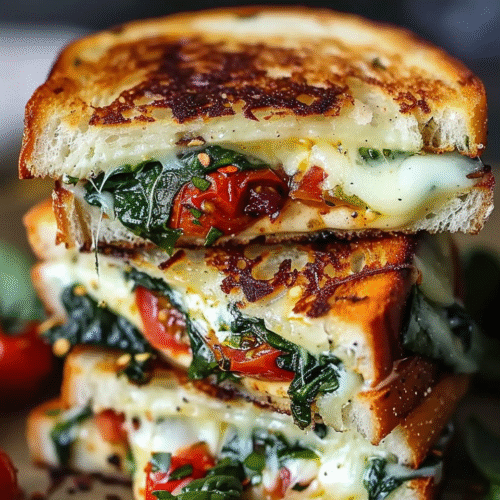 Sun-Dried Tomato, Spinach, and Ricotta Grilled Cheese