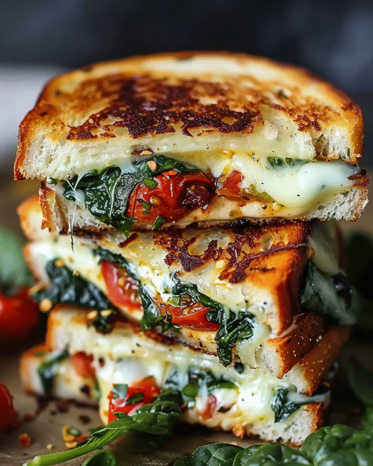 Sun-Dried Tomato, Spinach, and Ricotta Grilled Cheese