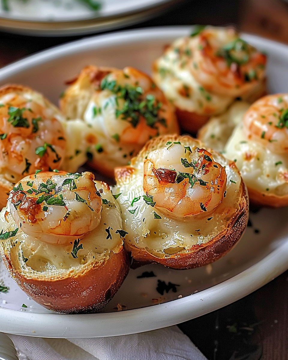 Shrimp Stuffed Garlic Bread