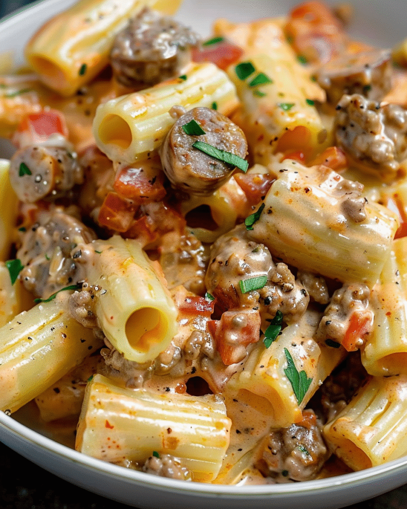 Creamy Sausage Rigatoni