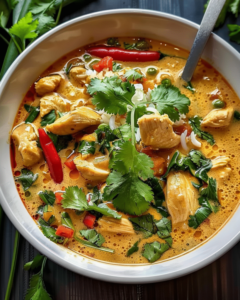 Creamy Thai Chicken Coconut Curry with Fresh Herbs - Cook Yummy Recipes