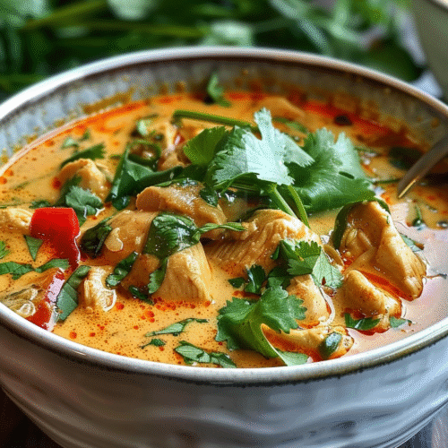 Creamy Thai Chicken Coconut Curry with Fresh Herbs Recipe