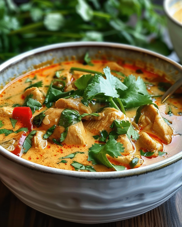 Creamy Thai Chicken Coconut Curry with Fresh Herbs Recipe