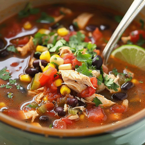 Slow Cooker Chicken Taco Soup Recipe