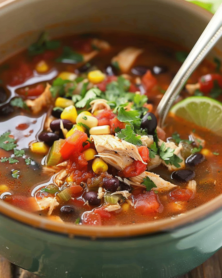 Slow Cooker Chicken Taco Soup Recipe