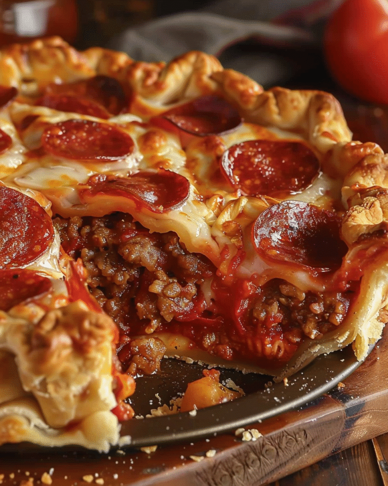 Deep Hamburger Beef Sausage & Pepperoni Pie