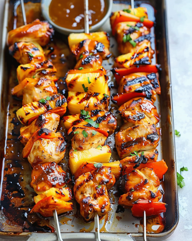 BBQ Pineapple Chicken Kabobs