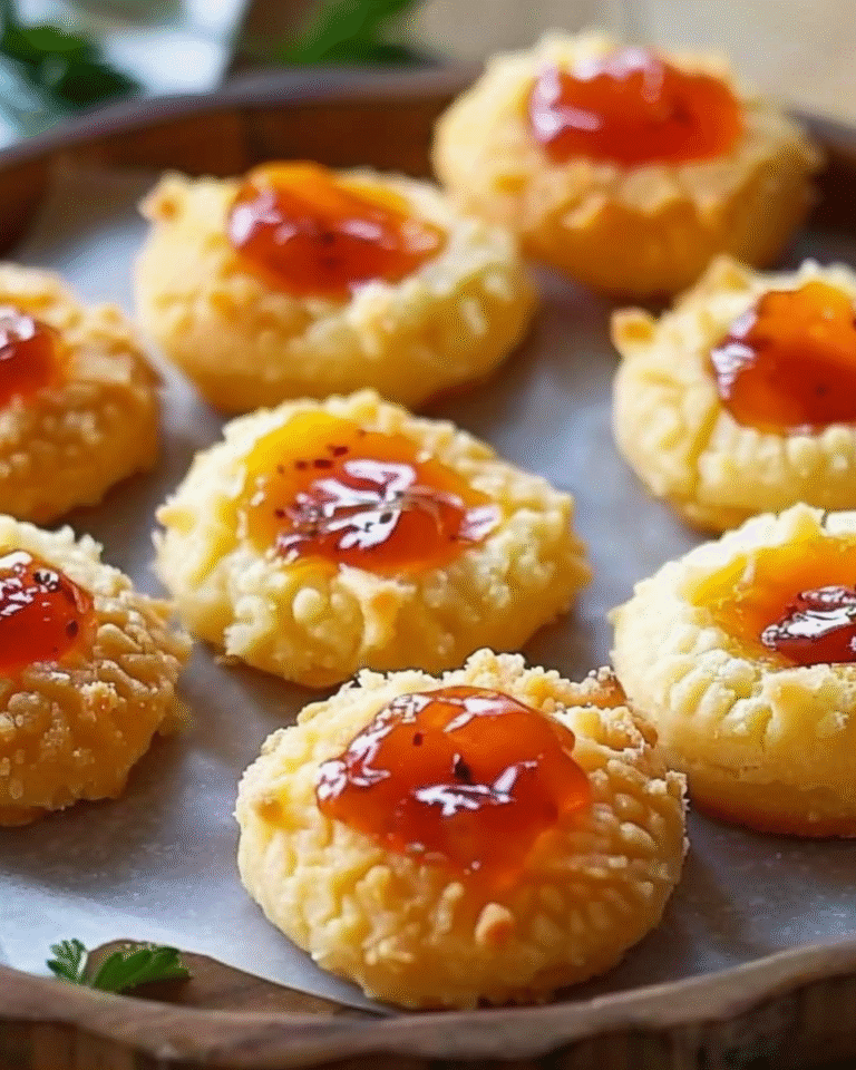Cheesy Thumbprint Appetizers with Hot Pepper Jelly