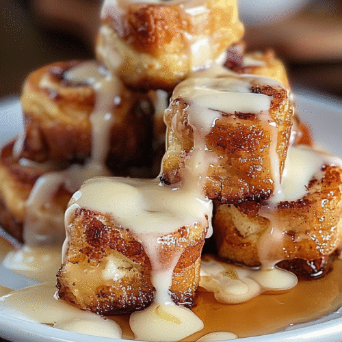 Cinnamon Roll French Toast Bites