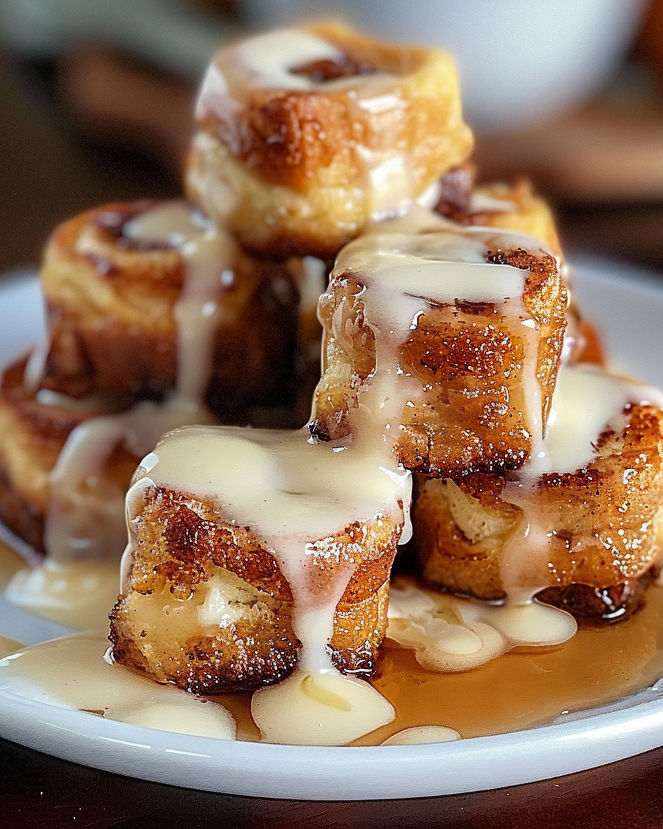 Cinnamon Roll French Toast Bites