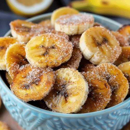 Crispy Cinnamon Sugar Air Fryer Banana Chips (Easy & Healthy Snack!)