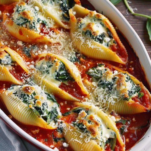 Spinach and Ricotta Stuffed Shells
