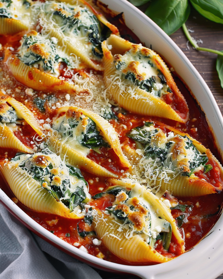 Spinach and Ricotta Stuffed Shells