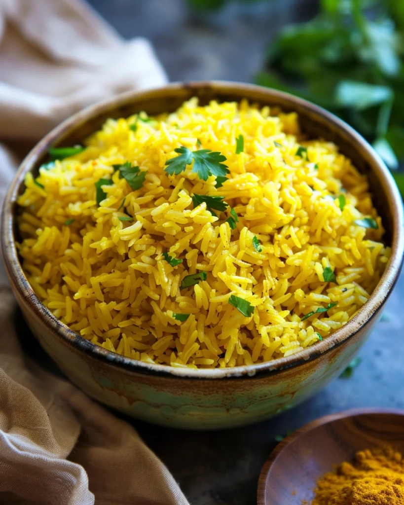 Indian Turmeric Yellow Rice