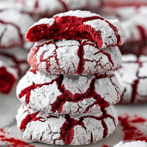 Red Velvet Crinkle Cookies