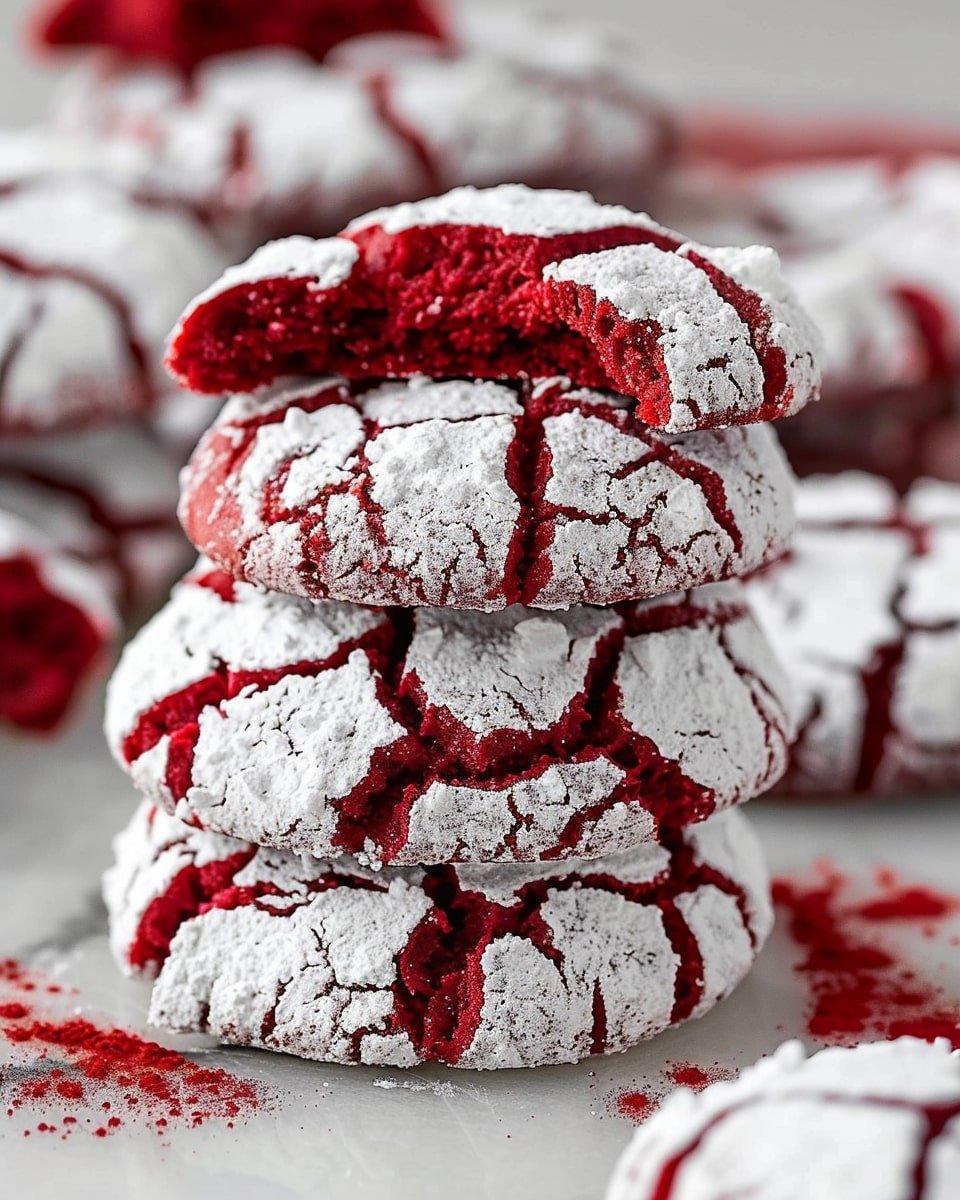 Red Velvet Crinkle Cookies