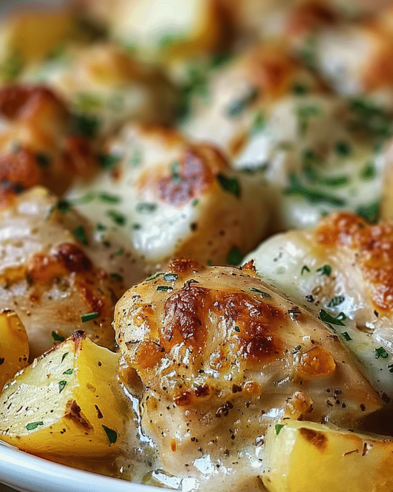 Crockpot Garlic Parmesan Chicken and Potatoes Recipe