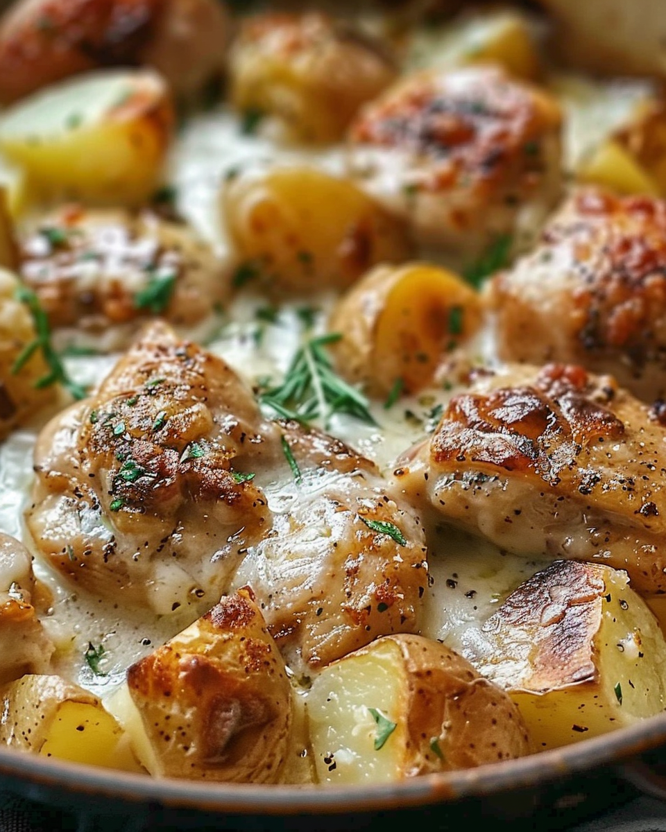 Crockpot Garlic Parmesan Chicken and Potatoes