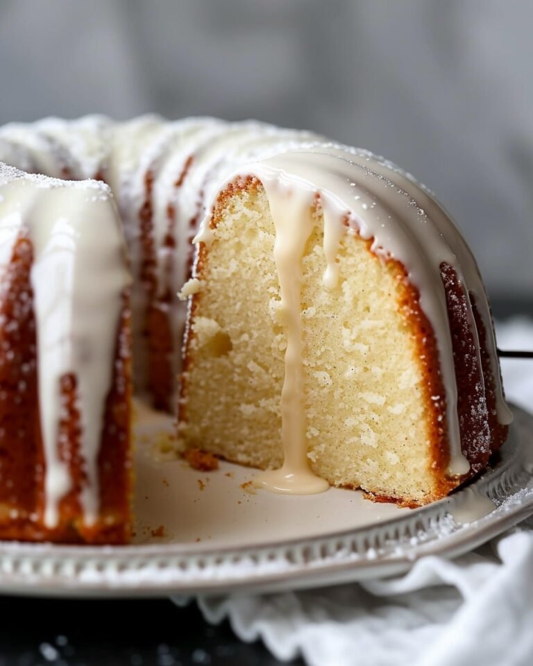Vanilla Buttermilk Pound Cake with Cream Cheese Glaze